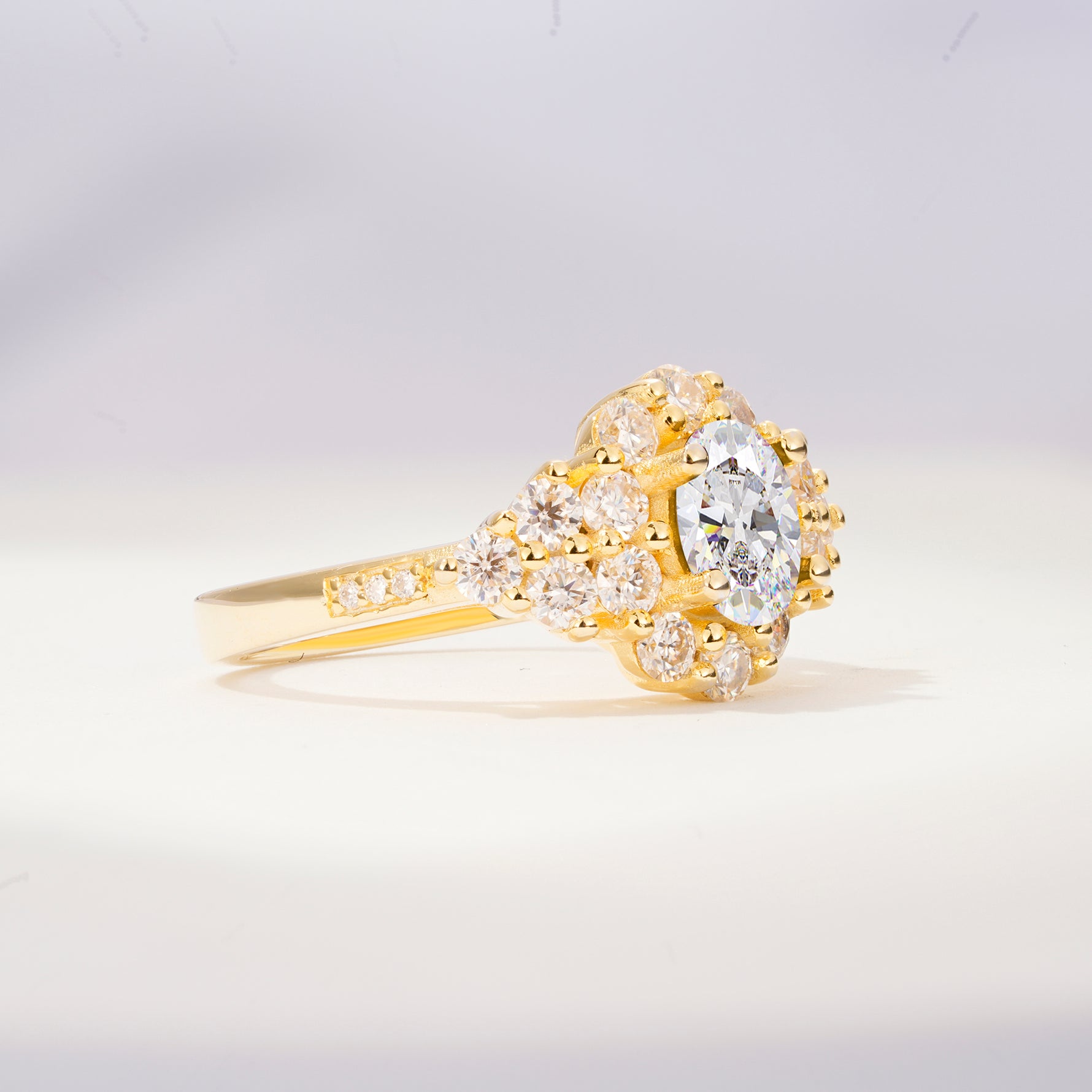 SR06742 Moissanite Ring - White-Gold