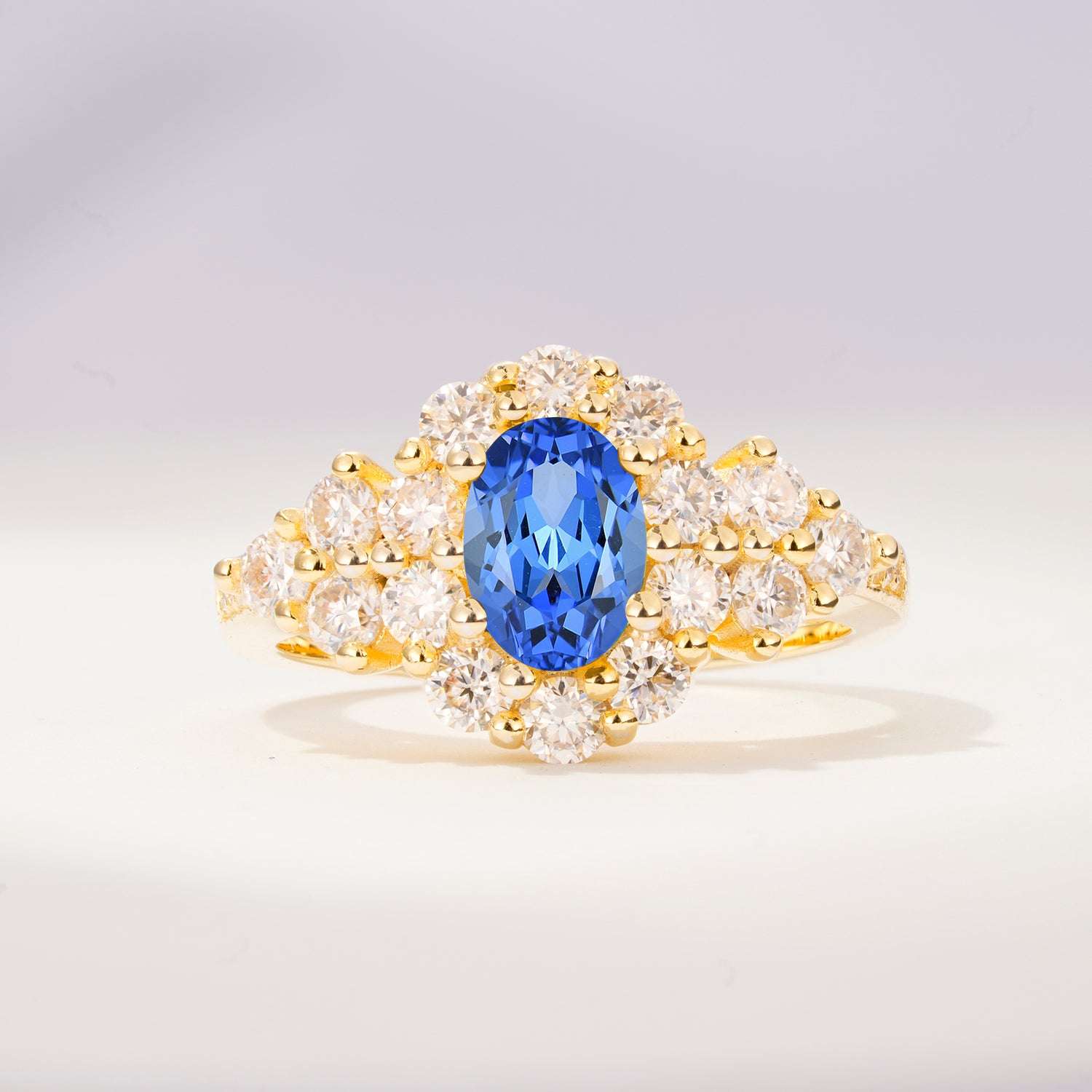 SR06742 Sapphire Ring - Yellow-Gold