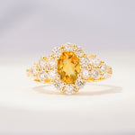 SR06742 Citrine Ring - Yellow-Gold