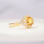 SR06742 Citrine Ring - White-Gold