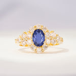 SR06742 Tanzanite Ring - Yellow-Gold