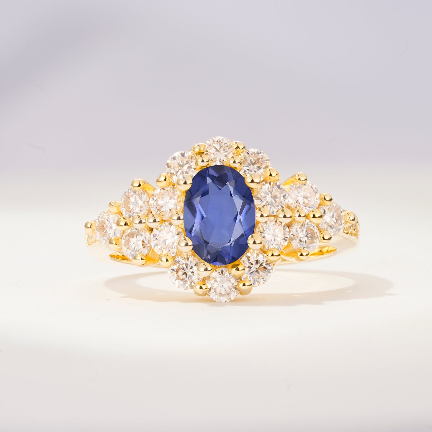 SR06742 Tanzanite Ring - Yellow-Gold