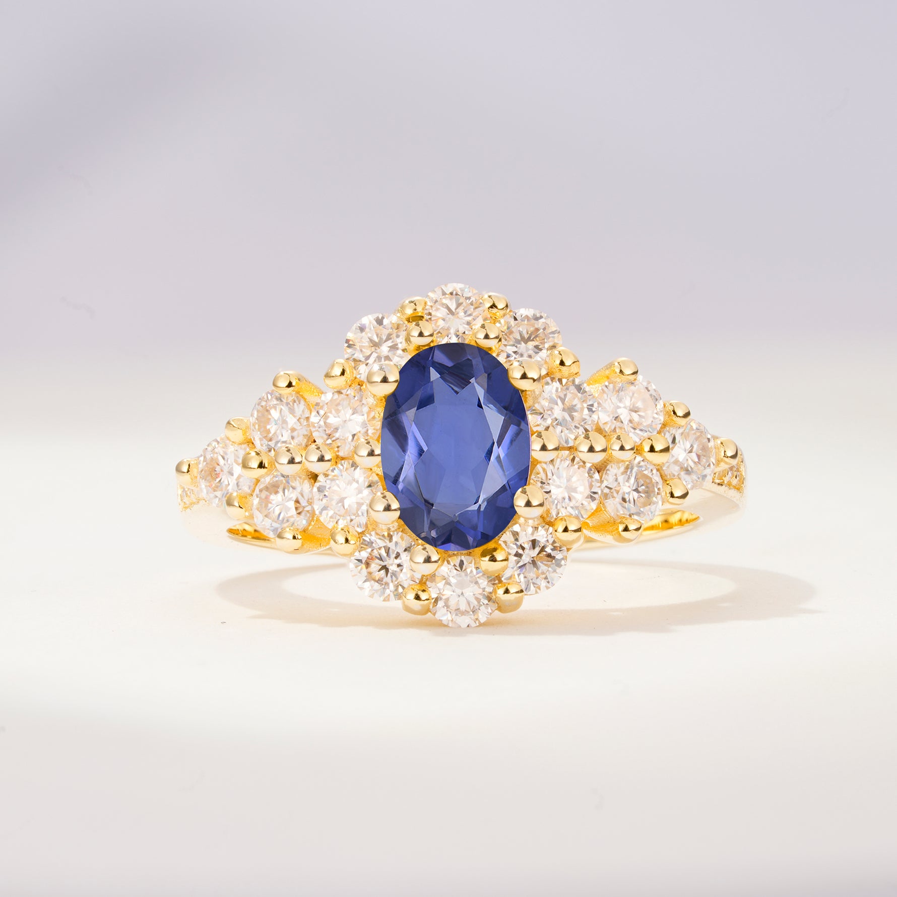 SR06742 Tanzanite Ring - Yellow-Gold