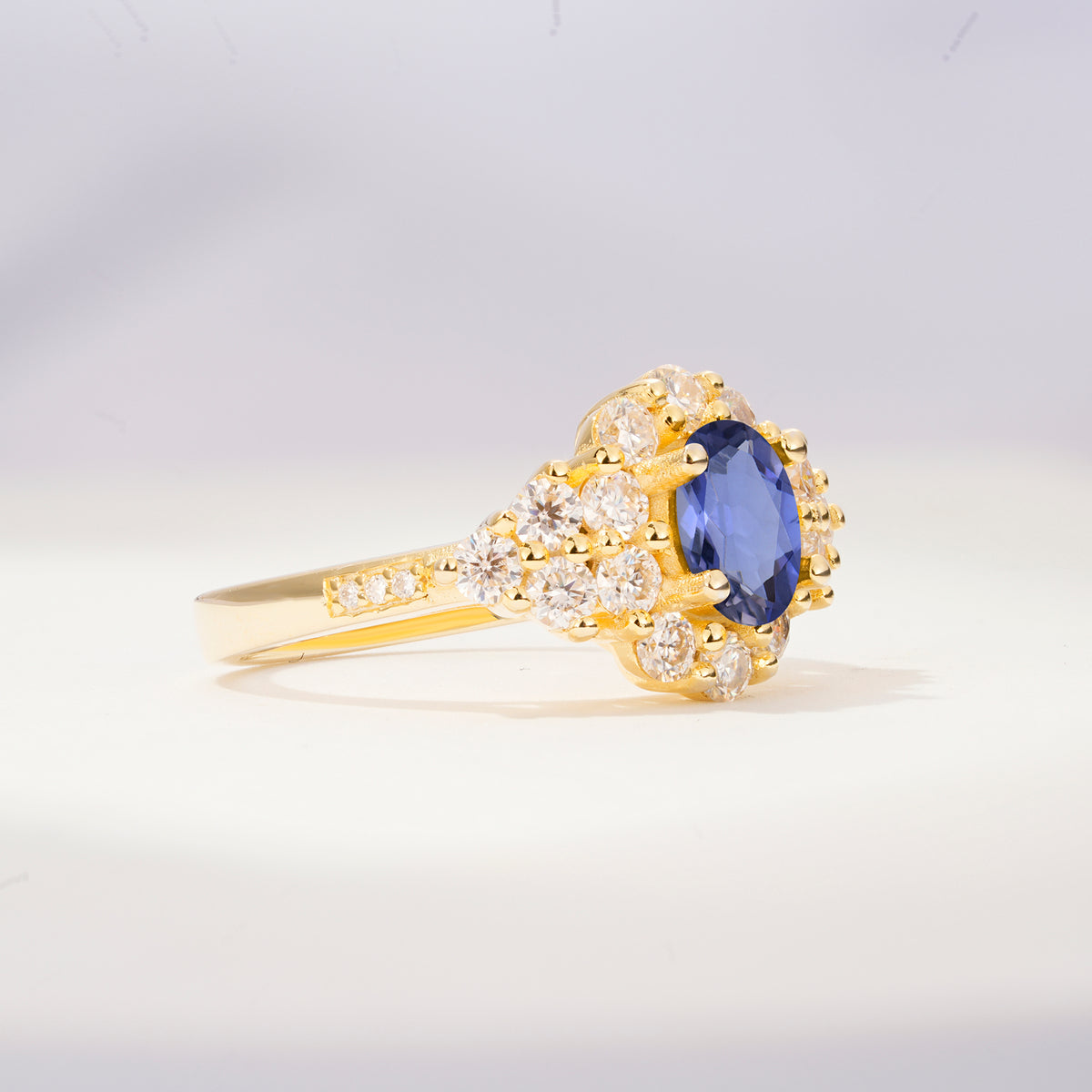SR06742 Tanzanite Ring - White-Gold