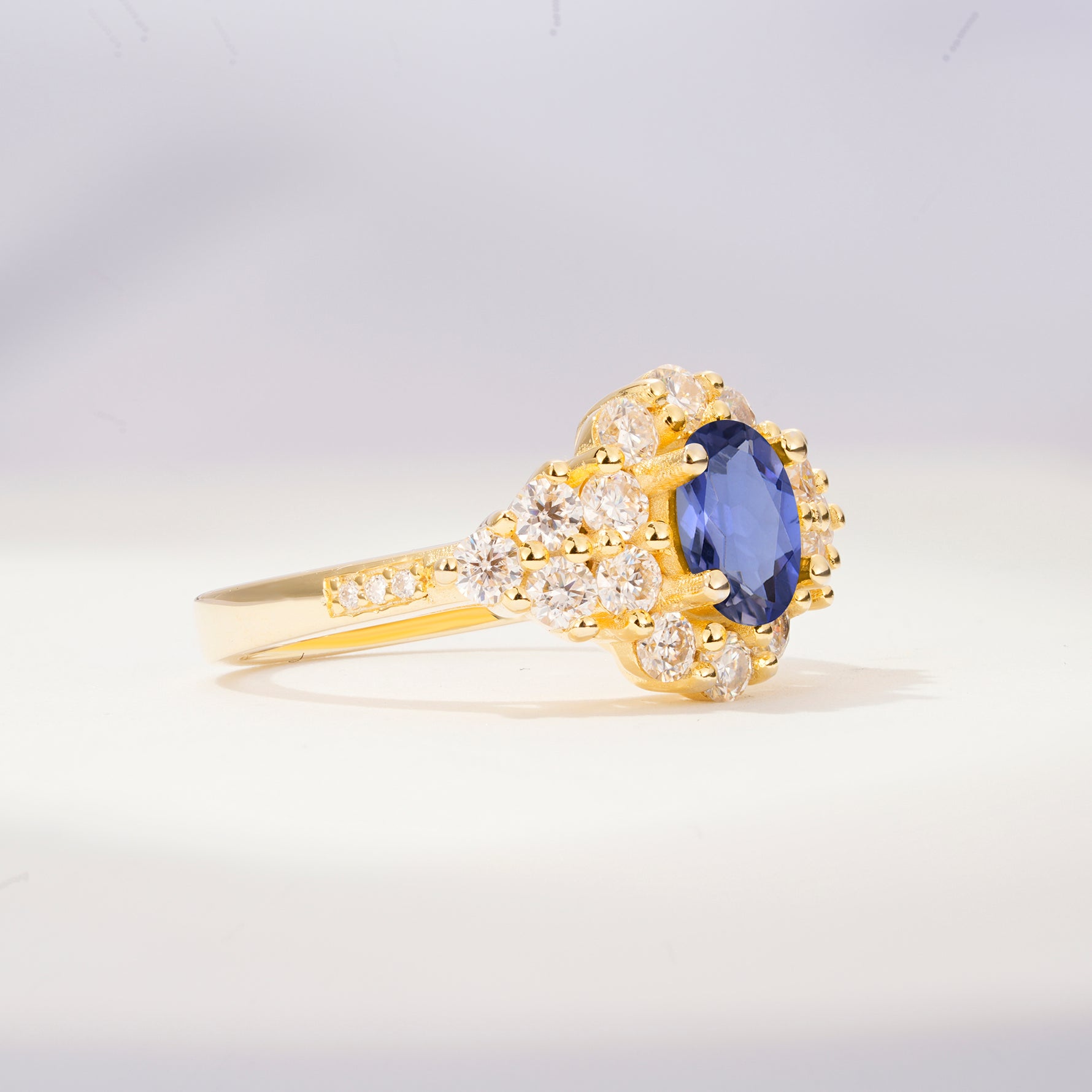 SR06742 Tanzanite Ring - White-Gold