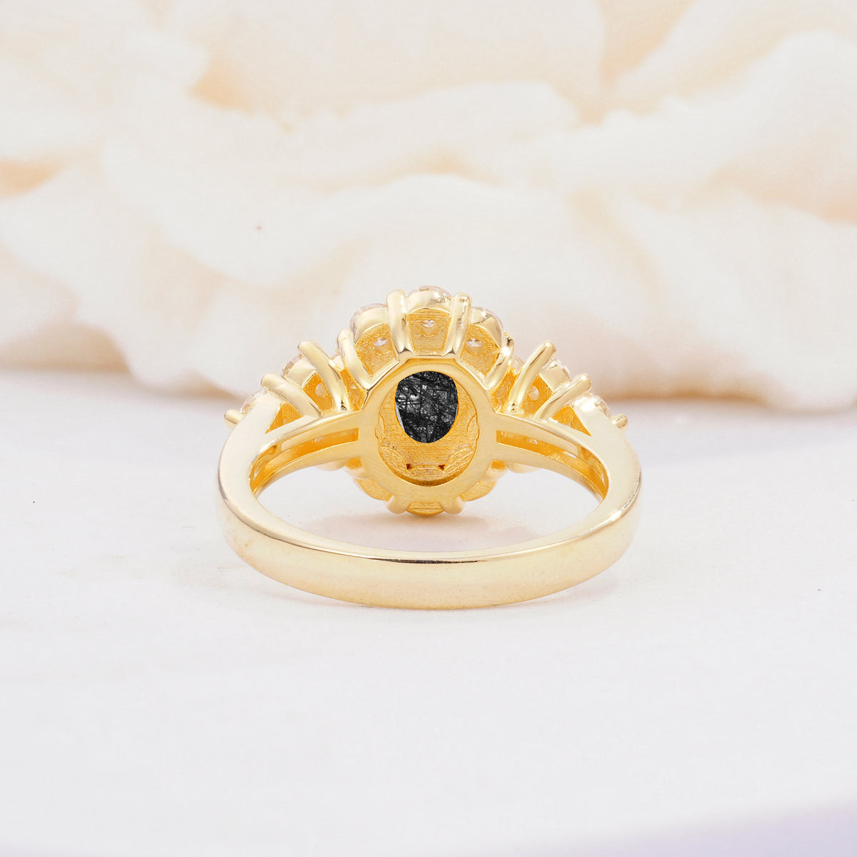 SR06742 Black Rutilated Quartz Ring - Additional view