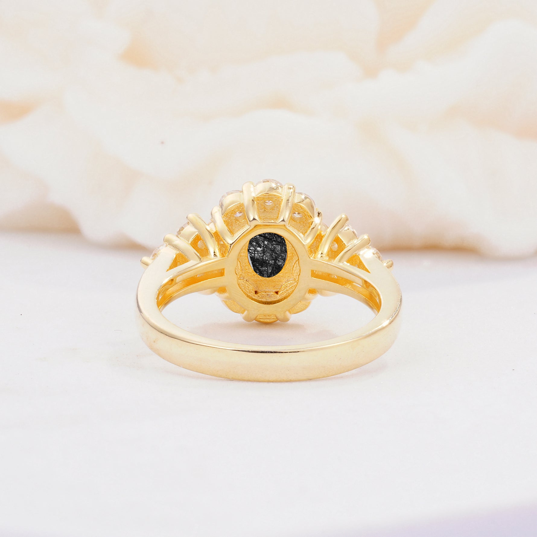 SR06742 Black Rutilated Quartz Ring - Additional view
