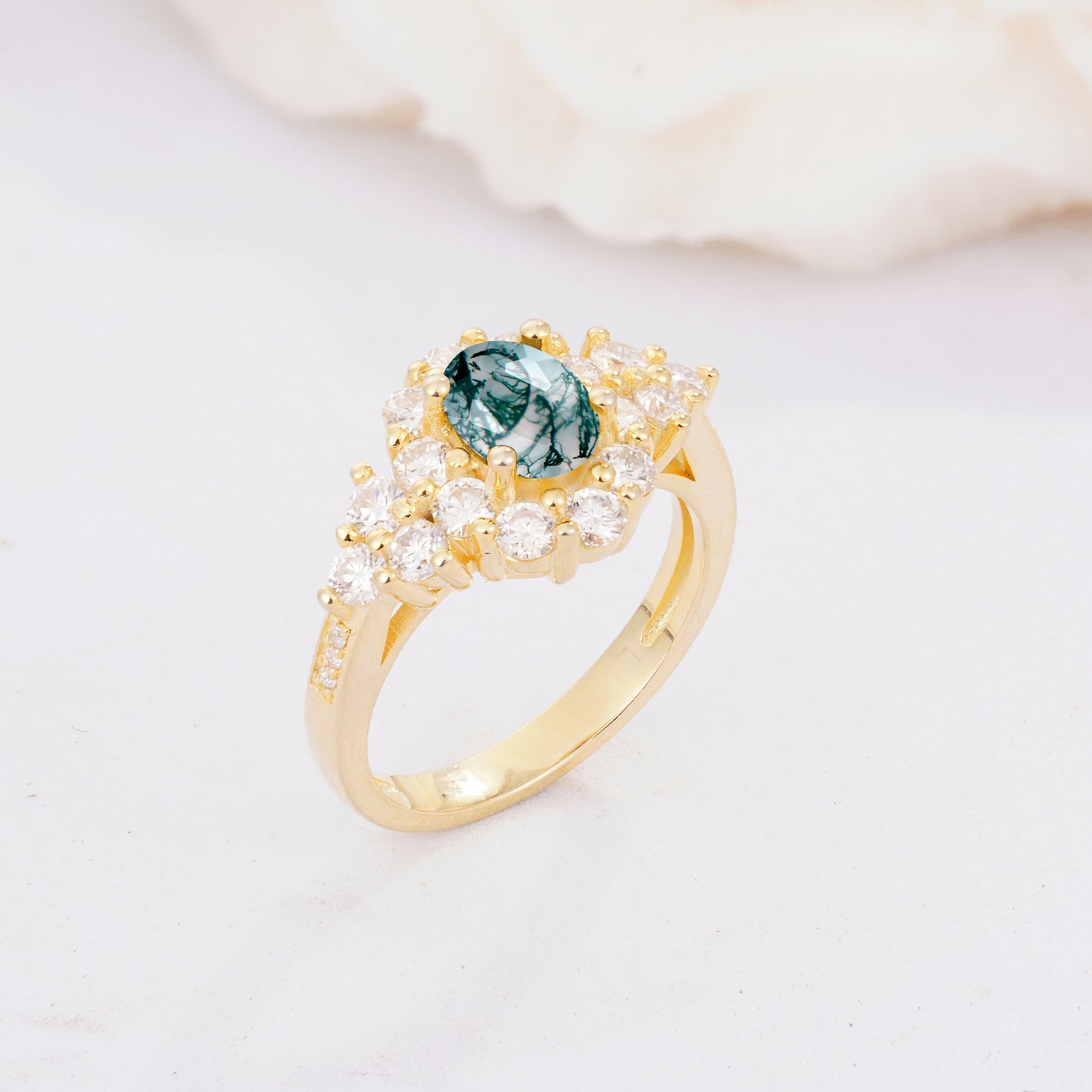 SR06742 Moss Agate Ring - Additional view