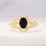 SR06742 Black Onyx Ring - Yellow-Gold
