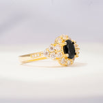 SR06742 Black Onyx Ring - White-Gold