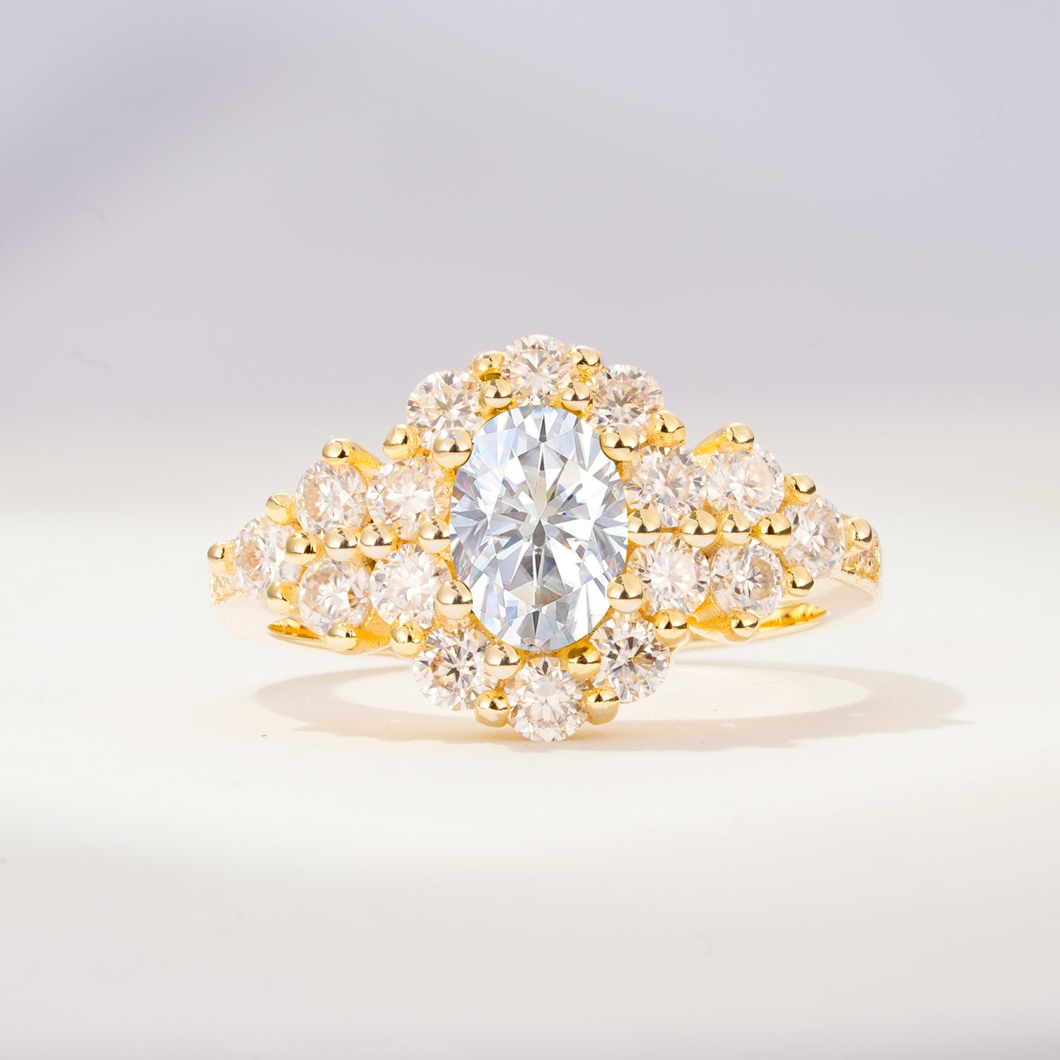 SR06742 Lab Diamond Ring - Yellow-Gold