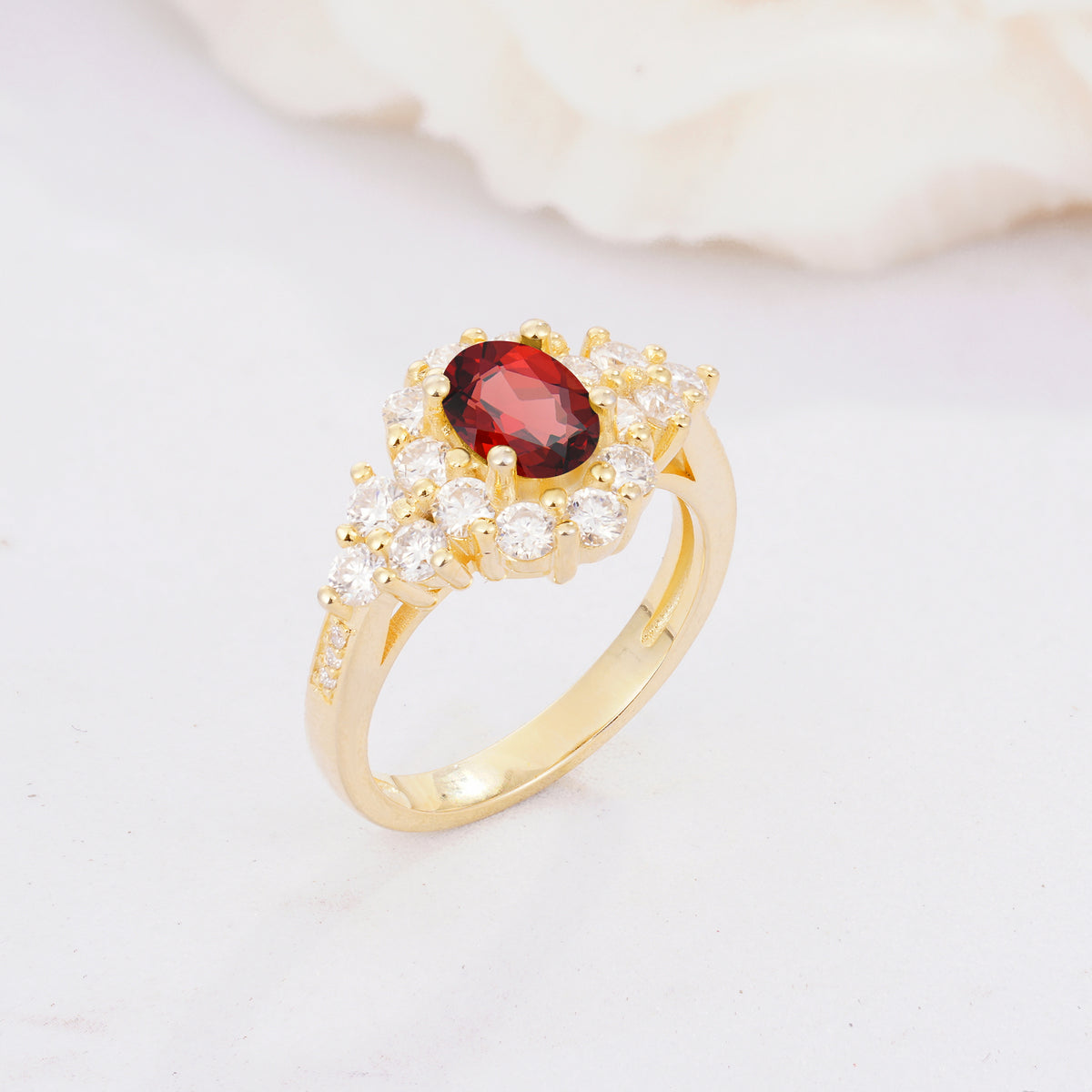 SR06742 Garnet Ring - Additional view