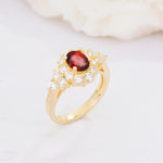 SR06742 Garnet Ring - Additional view