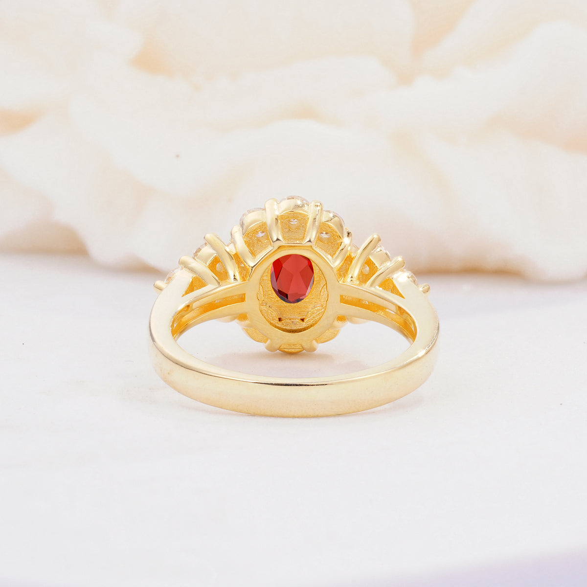 SR06742 Garnet Ring - Additional view