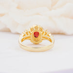 SR06742 Garnet Ring - Additional view