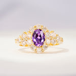 SR06742 Amethyst Ring - Yellow-Gold