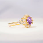 SR06742 Amethyst Ring - White-Gold