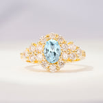 SR06742 Aquamarine Ring - Yellow-Gold