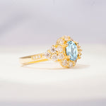SR06742 Aquamarine Ring - White-Gold