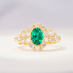 SR06742 Emerald Ring - Yellow-Gold