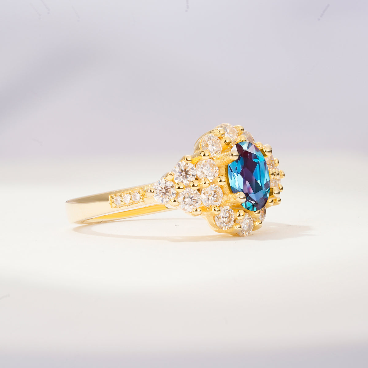 SR06742 Alexandrite Ring - White-Gold