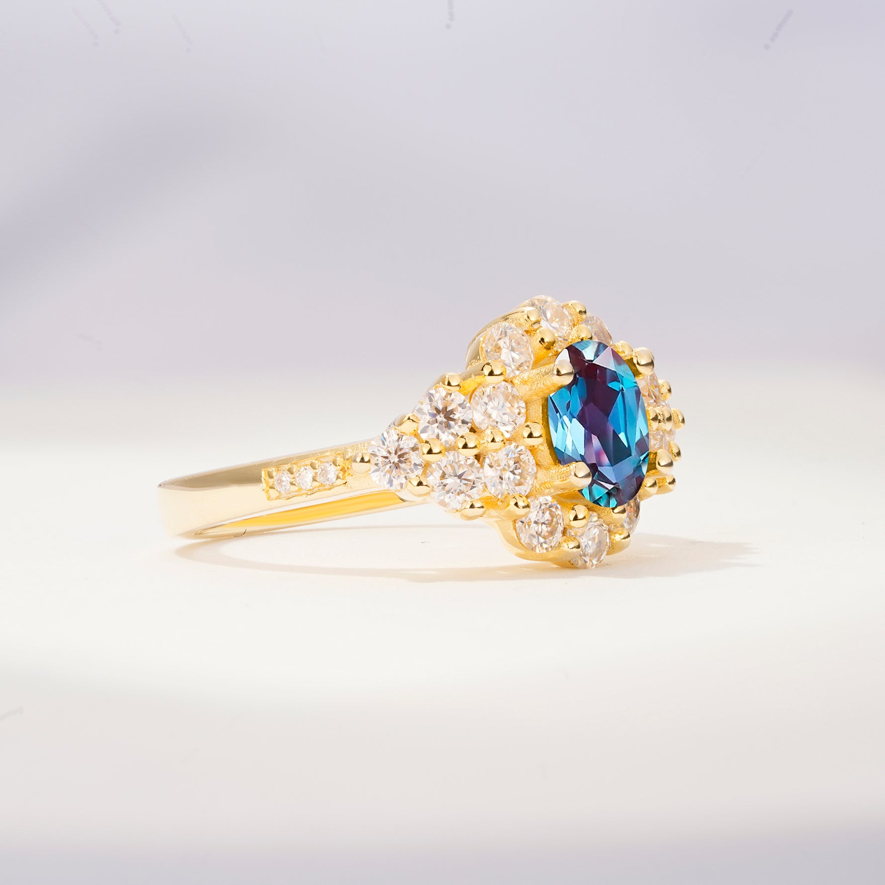 SR06742 Alexandrite Ring - White-Gold