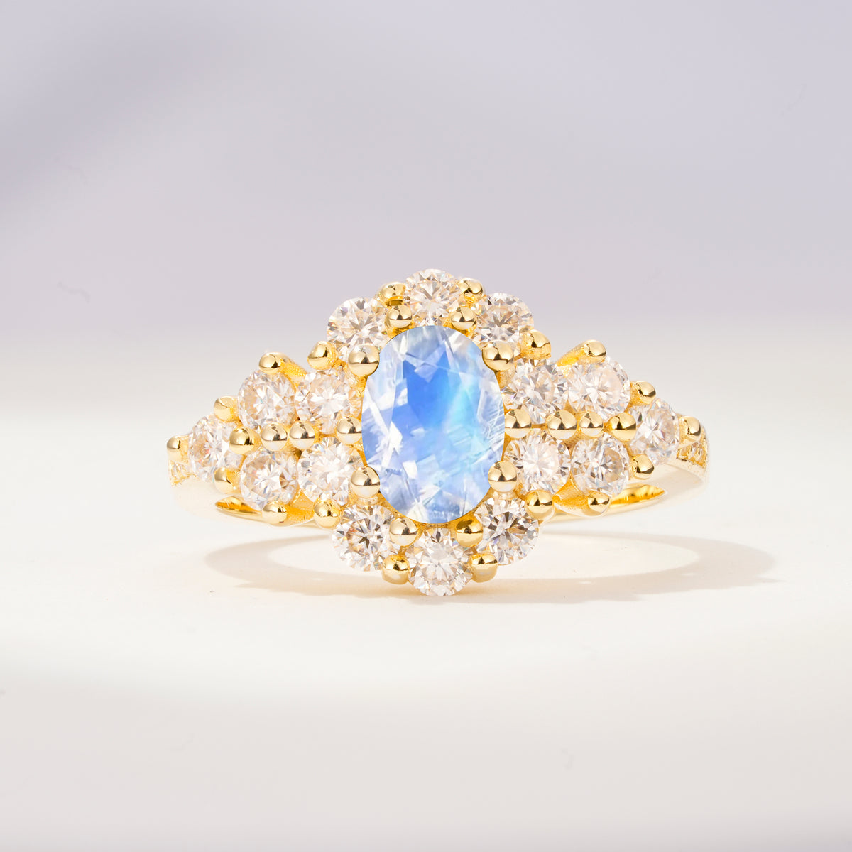 SR06742 Moonstone Ring - Yellow-Gold