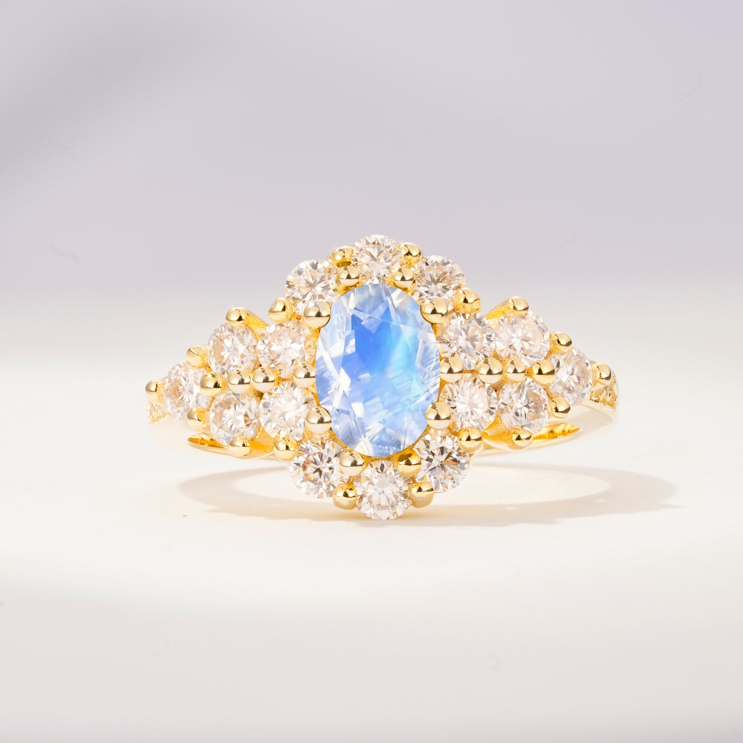 SR06742 Moonstone Ring - Yellow-Gold