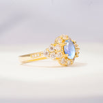 SR06742 Moonstone Ring - White-Gold