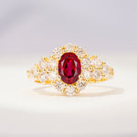 SR06742 Ruby Ring - Yellow-Gold
