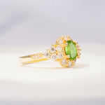 SR06742 Peridot Ring - White-Gold