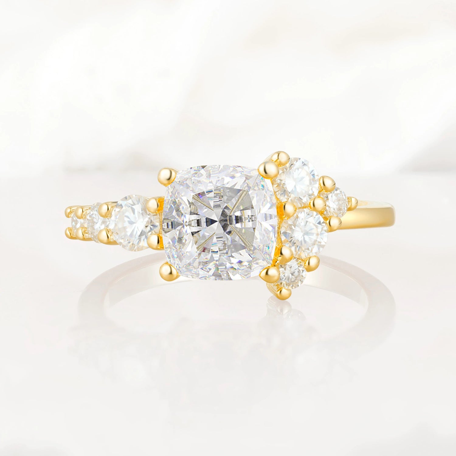 Cushion Shaped Moissanite Engagement Ring for Women