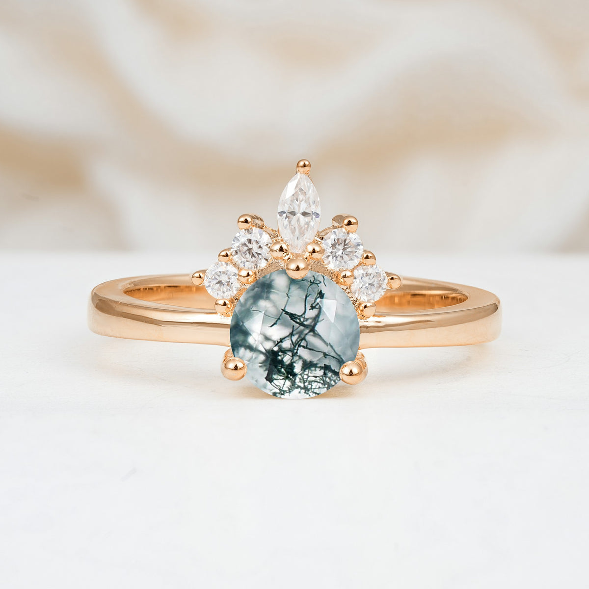 SR07460 Moss Agate Ring - Additional view