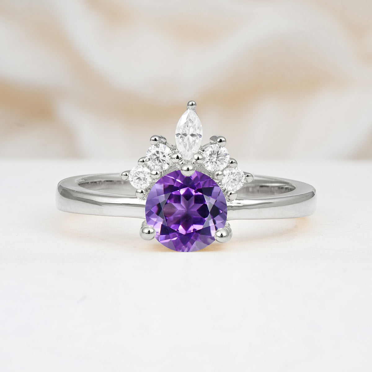SR07460 Amethyst Ring - Additional view