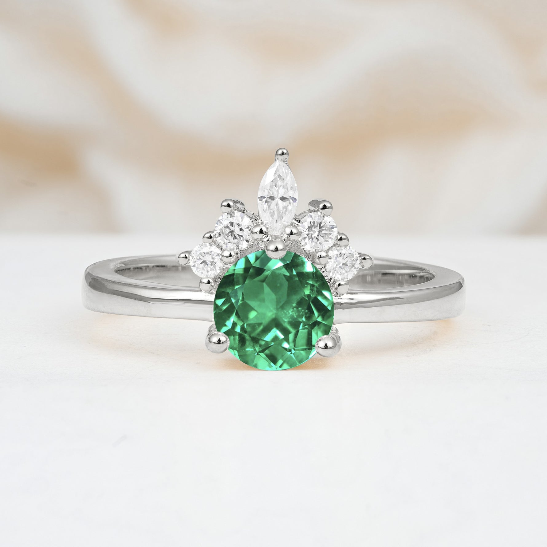 SR07460 Emerald Ring - Additional view