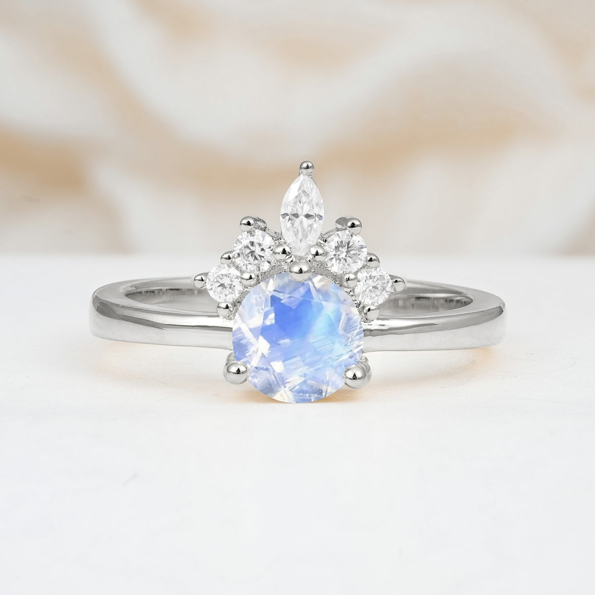 SR07460 Moonstone Ring - Additional view