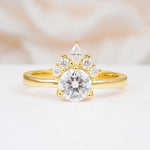 SR07460 Moissanite Ring - Yellow-Gold