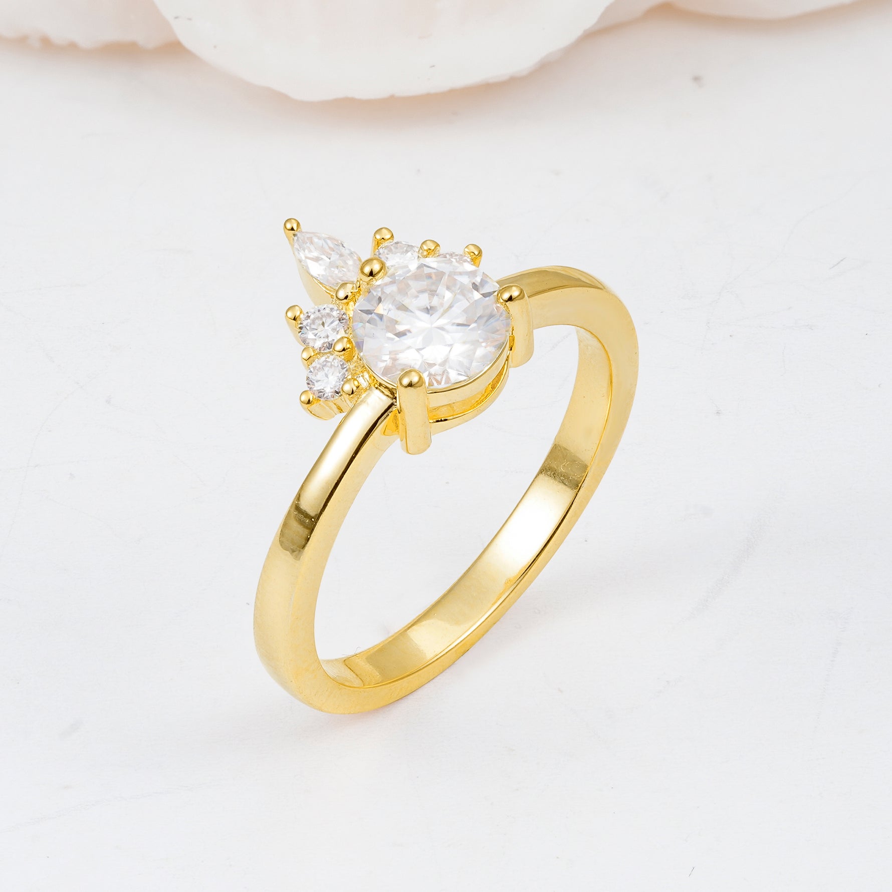 SR07460 Moissanite Ring - White-Gold