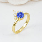 SR07460 Sapphire Ring - White-Gold
