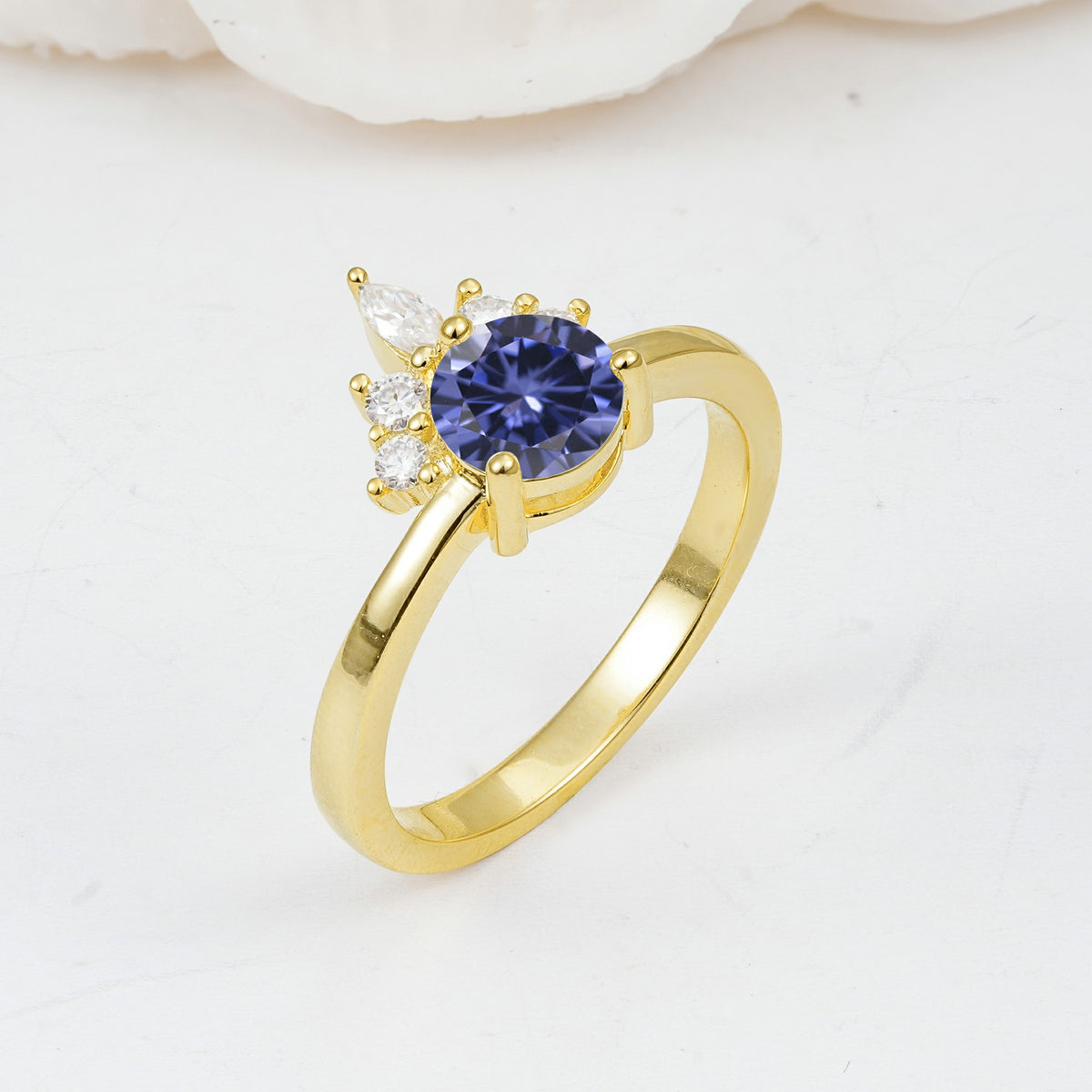 SR07460 Tanzanite Ring - White-Gold