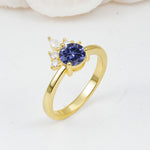 SR07460 Tanzanite Ring - White-Gold