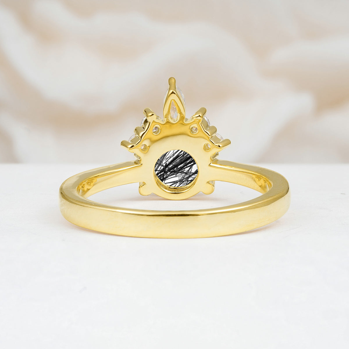 SR07460 Black Rutilated Quartz Ring - Additional view