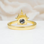 SR07460 Black Rutilated Quartz Ring - Additional view