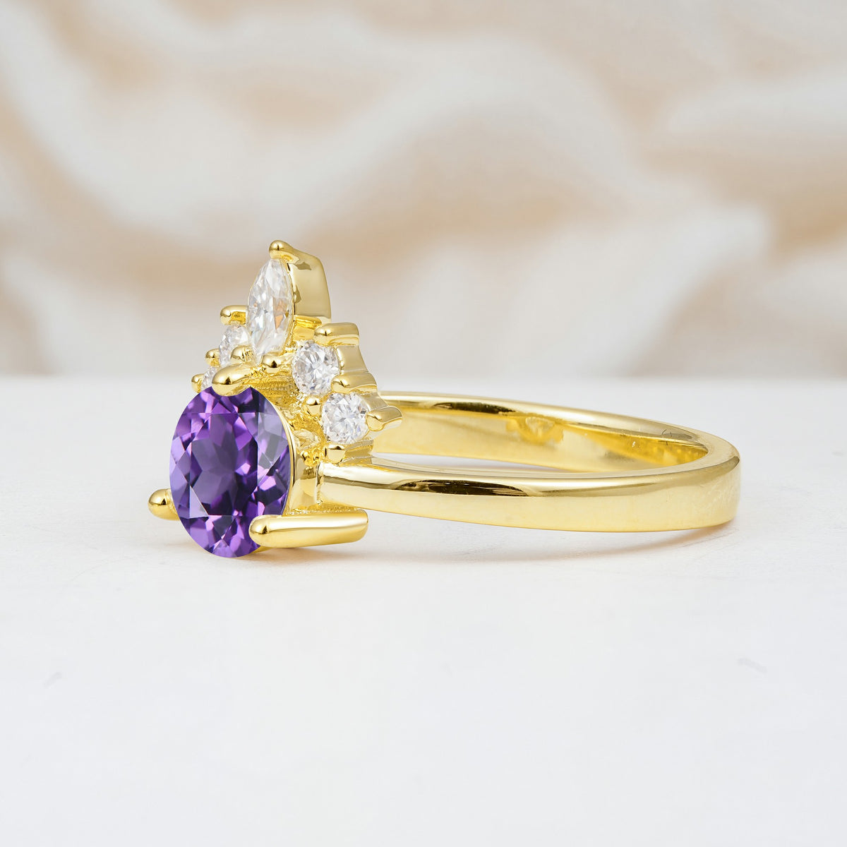 SR07460 Amethyst Ring - Additional view