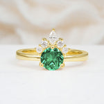 SR07460 Emerald Ring - Yellow-Gold