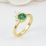 SR07460 Emerald Ring - White-Gold