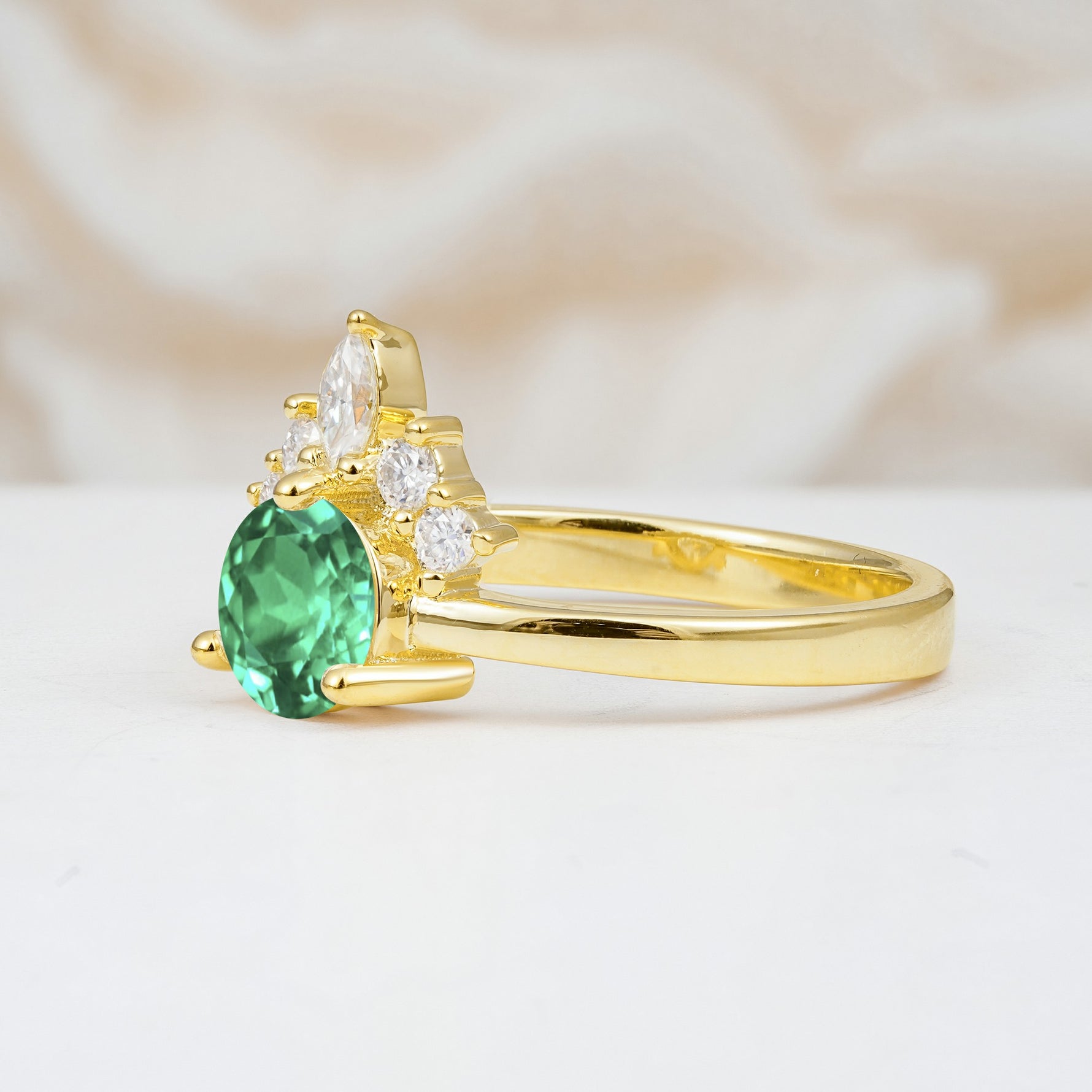 SR07460 Emerald Ring - Additional view