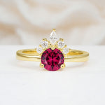 SR07460 Ruby Ring - Yellow-Gold