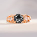 SR08639 Black Rutilated Quartz Ring - Additional view