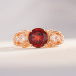 SR08639 Garnet Ring - Additional view